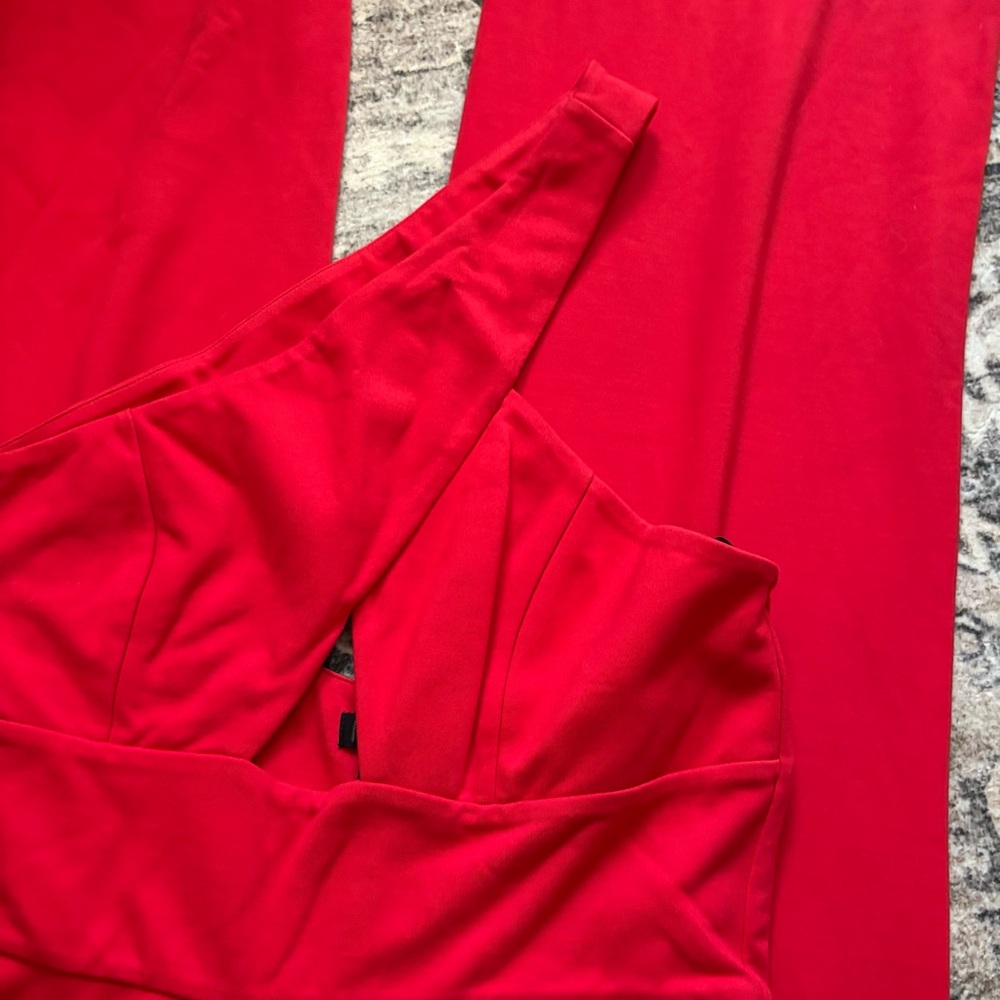 Revolve NBD Red jumpsuit Scorpio Season Sleeveless Cut Out size L - Picture 4 of 8